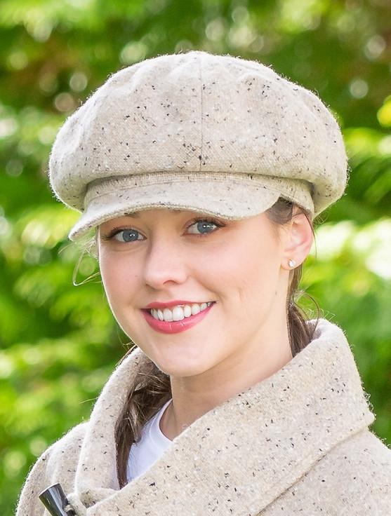 aran cashmere Handmade Ladies Yoko Tweed Hat - Oatmeal