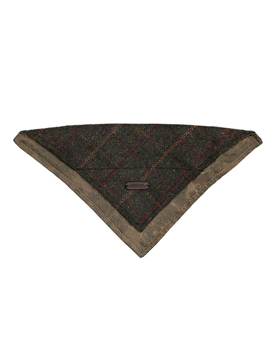 Aran Cashmere Irish Heritage Tartan Doggy Bandana - Green Box Check