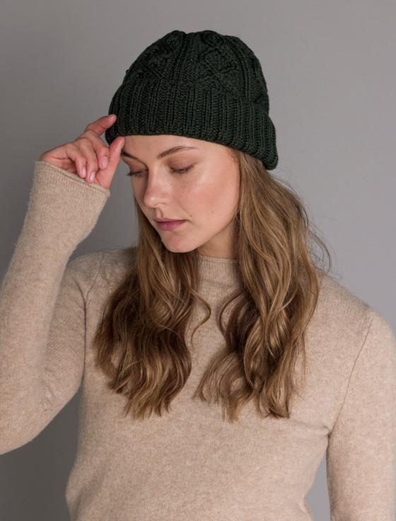 Aran Cashmere Ladies Aran Super Soft Merino Wool Hat