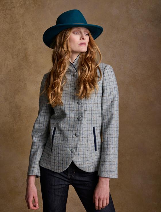 Aran Cashmere Ladies Boston Wool Felt Hat - Green Teal