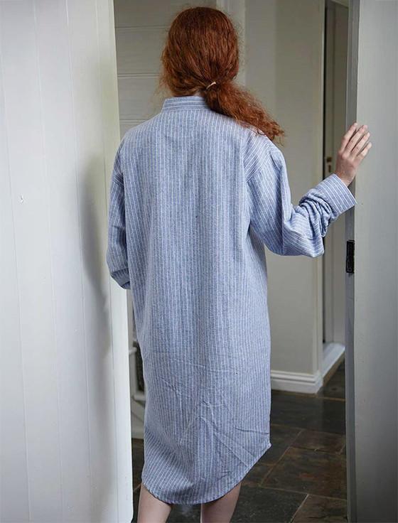 Aran Cashmere Ladies Cotton Flannel Nightshirt - Blarney Stone