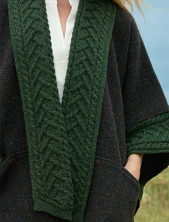 Aran Cashmere Ladies Donegal Tweed & Merino Wool Cape