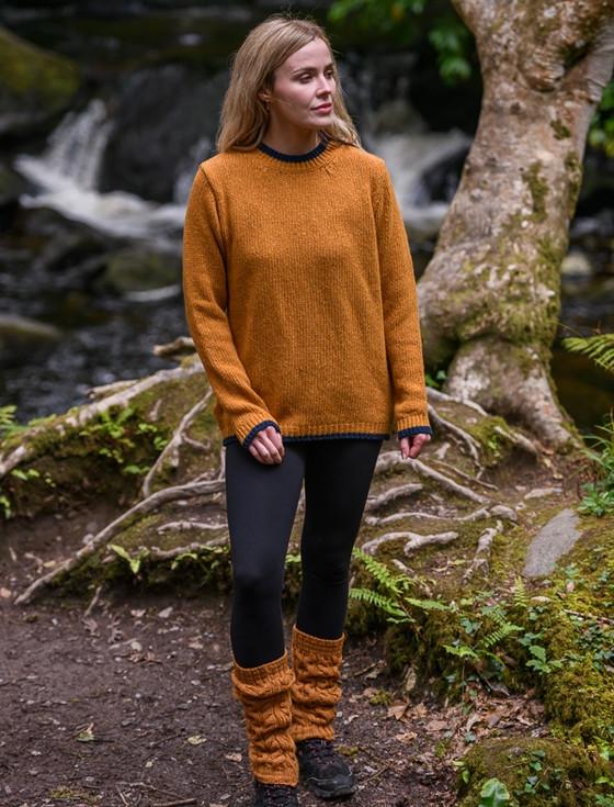 Aran Cashmere Ladies Wool Cashmere Fisherman Sweater