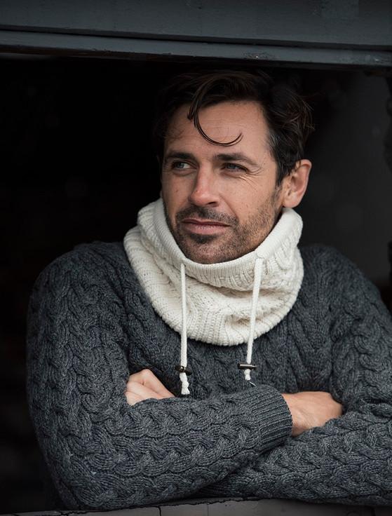 Aran Cashmere M‎‎e‎n's Sup‎er Soft Trell‎is Sno‎od Scarf