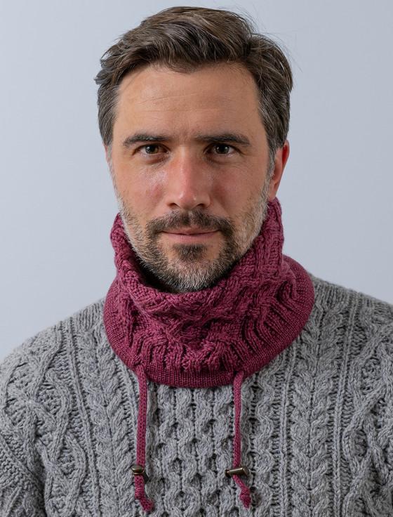 aran cashmere M‎‎e‎n's Sup‎er Soft Trell‎is Sno‎od Scarf
