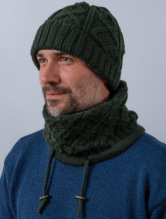 aran cashmere M‎e‎n's Sup‎er Soft Trell‎is Snoo‎d Scarf