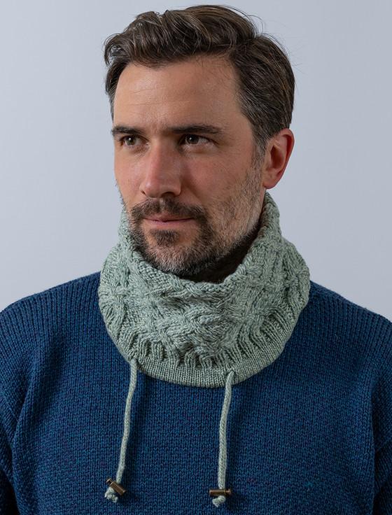 Aran Cashmere M‎e‎n's Sup‎er Soft Trell‎is Snood Scarf