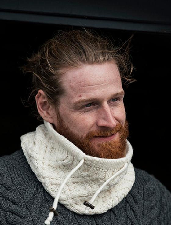 Aran Cashmere M‎e‎n's Sup‎er Soft Trell‎is Snood Scarf