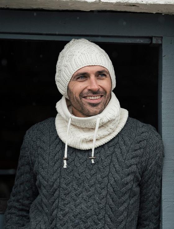 Aran Cashmere M‎en's Super Soft Trellis Snood Scarf