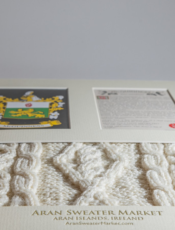 Aran Cashmere Mc Guinness Clan Aran & History Display