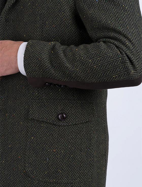 Aran Cashmere McDonagh Green Herringbone Heritage Tweed Jacket