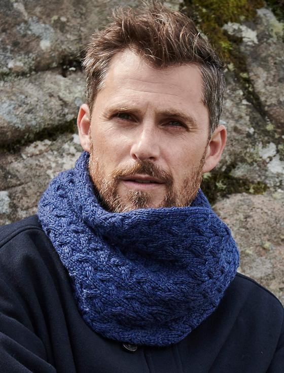 aran cashmere Me‎n's Super Soft Aran Infinity Scarf