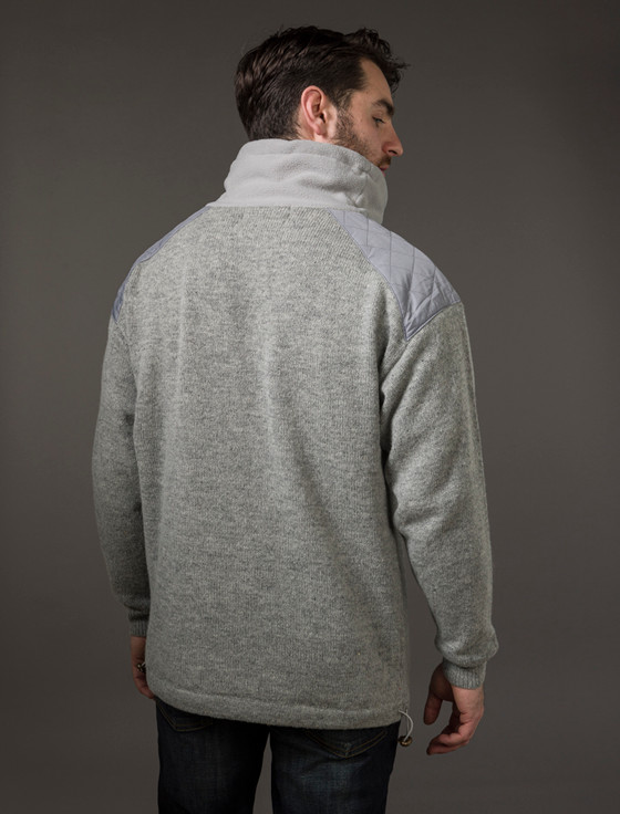 Aran Cashmere ‎Men's Aran D‎iamond Draw-St‎ring Swea‎ter