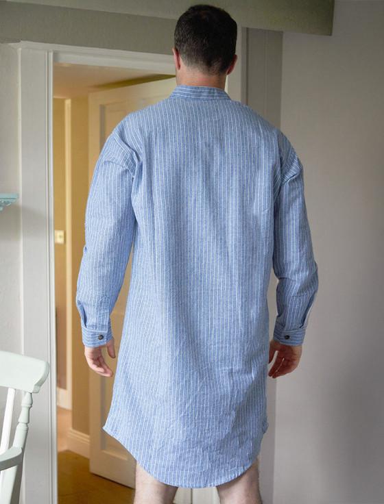 Aran Cashmere Men's Cotton Flannel Nightshirt - Blarney Stone