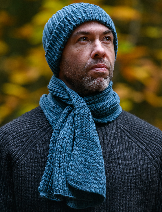 Aran Cashmere Men's Ribbed Super Soft Merino Wool Hat