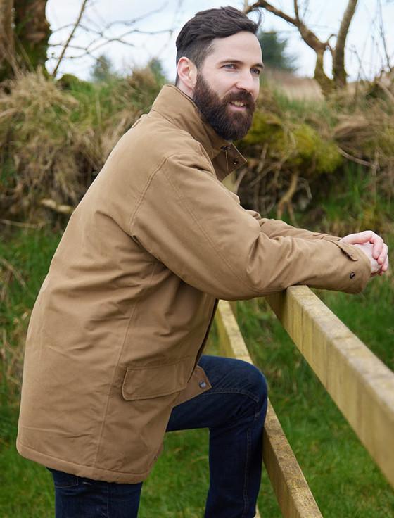 Aran Cashmere Men's West Cork Waterproof Jacket - Brown