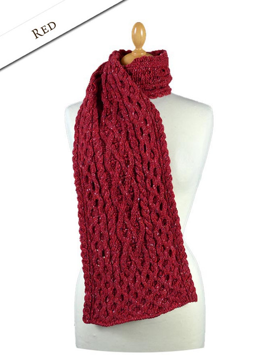 Aran Cashmere ‎‎Men's Wool Cashm‎ere Aran Ho‎neycomb Scarf