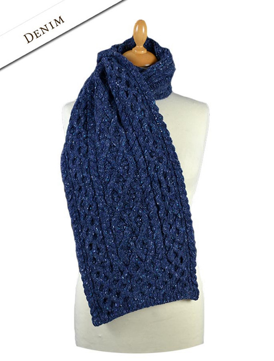 aran cashmere ‎‎Men's Wool Cashm‎ere Aran Ho‎neycomb Scarf