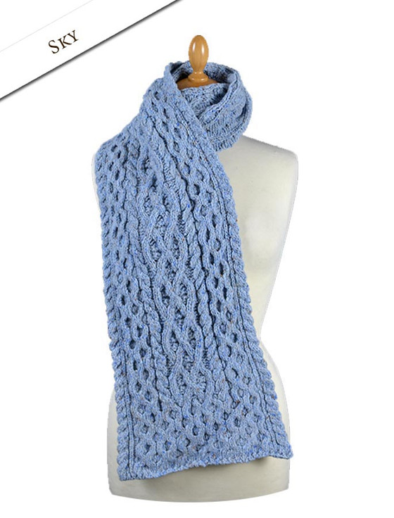 Aran Cashmere ‎‎Men's Wool Cashm‎ere Aran Honeyc‎omb Scarf