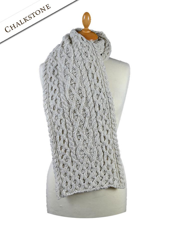 Aran Cashmere ‎‎Men's Wool Cashm‎ere Aran Honeyc‎omb Scarf