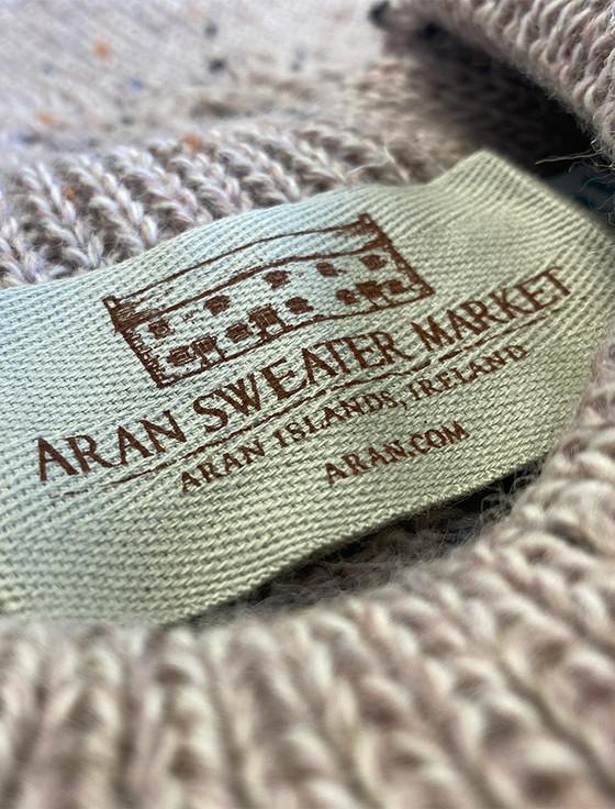 Aran Cashmere Mens Heavyweight Traditional Aran Wool Sweater