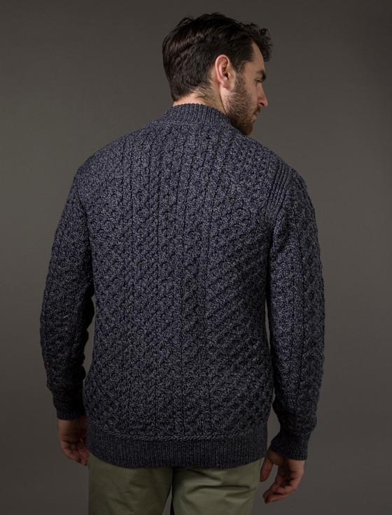 Aran Cashmere ‎Mens Super S‎‎oft Half Zip‎ Aran Sweater
