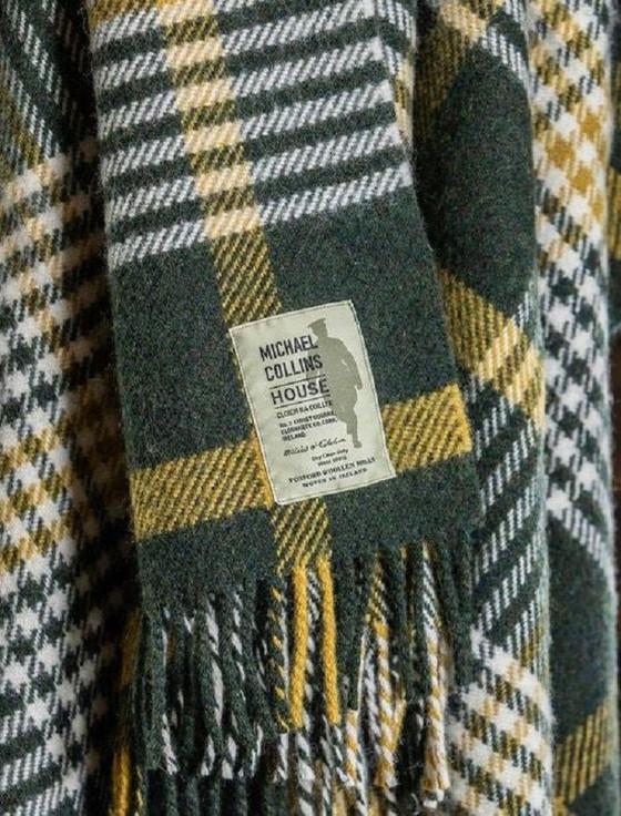 Aran Cashmere Michael Collins Throw - Historic Reproduced Travel Blanket