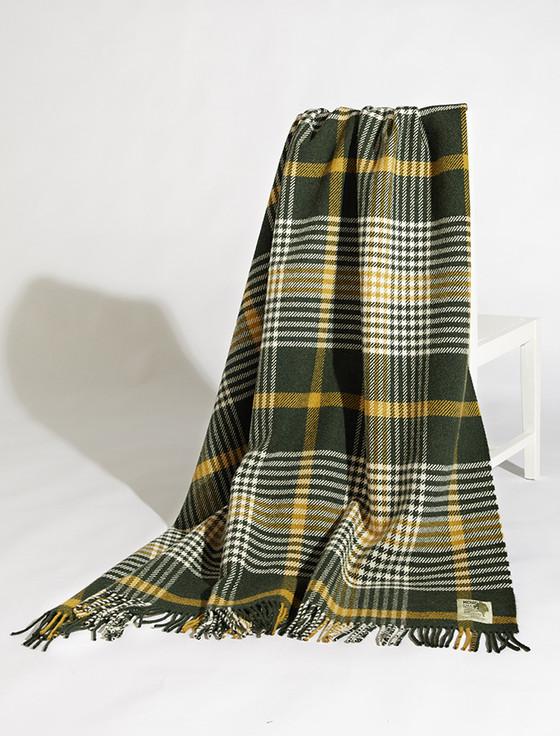 aran cashmere Michael Collins Throw - Historic Reproduced Travel Blanket