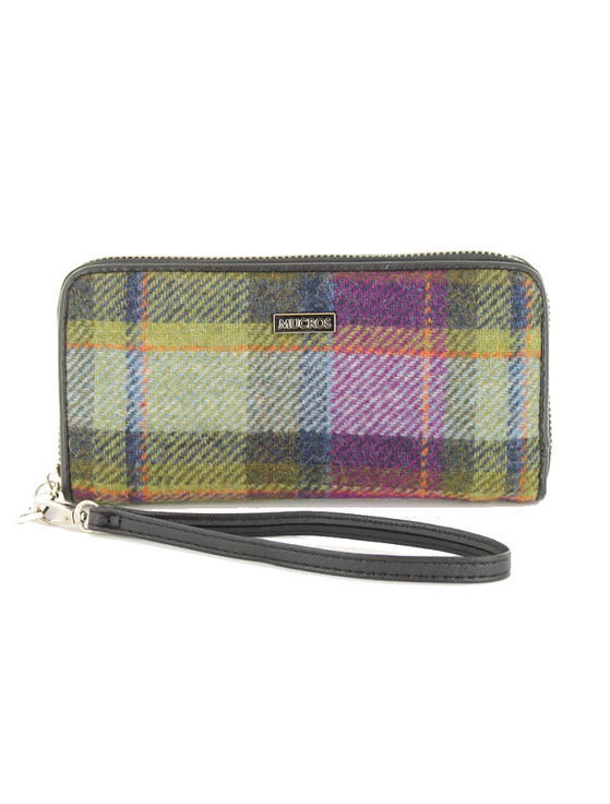 Aran Cashmere Mucros Tweed Purse - Multi-Vernal Plaid
