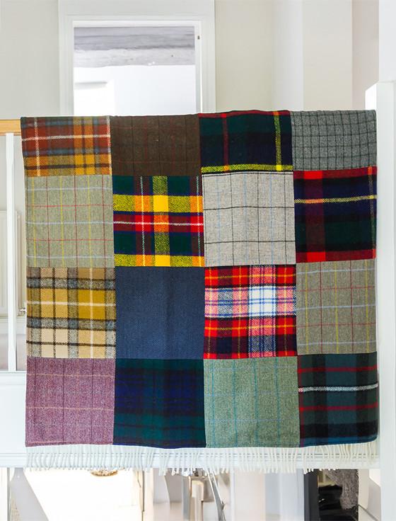 Aran Cashmere Multi-Panel Lifestyle Patchwork Throw - Tradition