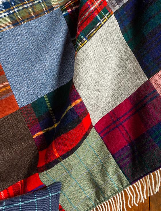 Aran Cashmere Multi-Panel Lifestyle Patchwork Throw - Tradition
