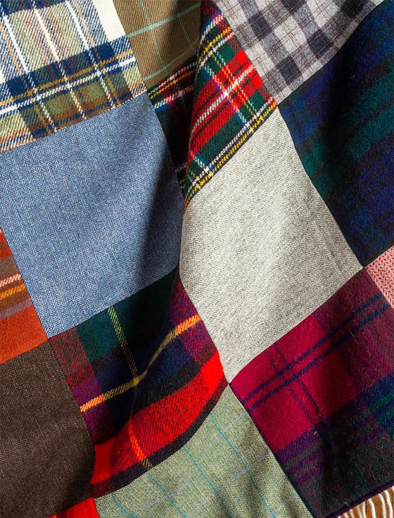 Aran Cashmere Multi-Panel Lifestyle Patchwork Throw - Traditional