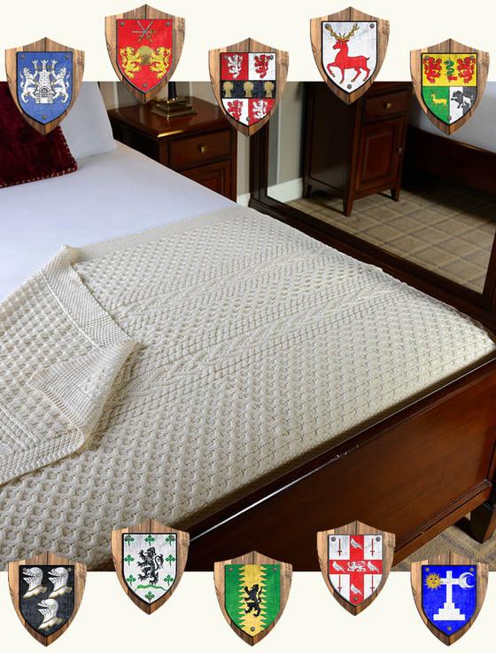 aran cashmere Premium ClanAran Throw - Find Your Clan