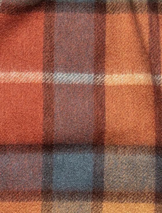 Aran Cashmere Pure Wool Tartan Check Scarf - Autumn Check