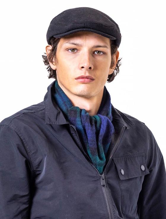 Aran Cashmere Pure Wool Tartan Check Scarf - Blackwatch
