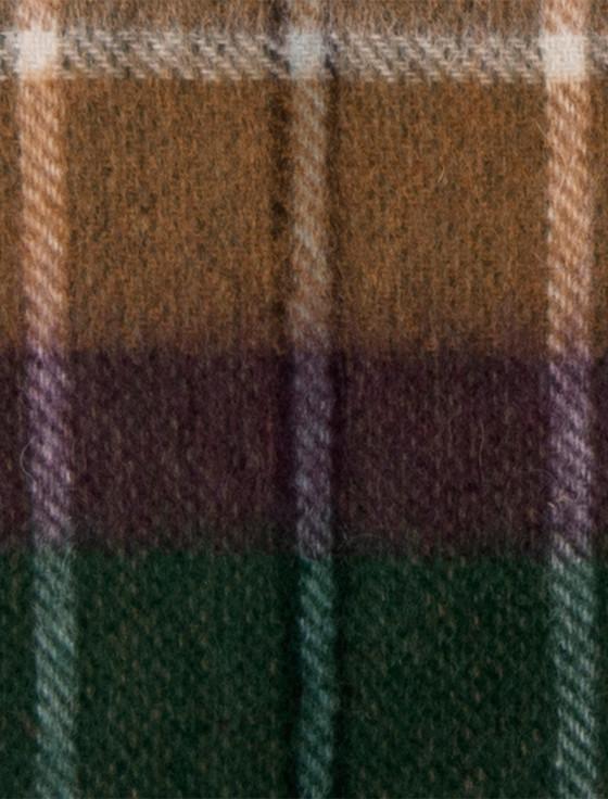 Aran Cashmere Pure Wool Tartan Check Scarf - Country Purple