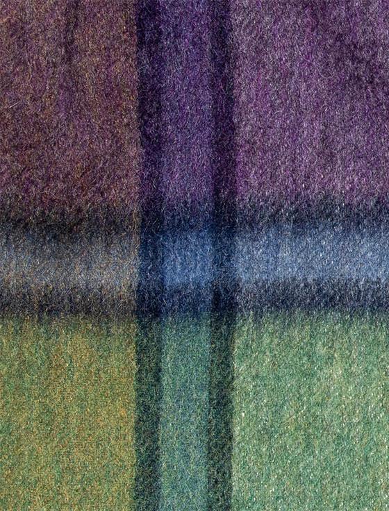 Aran Cashmere Pure Wool Tartan Check Scarf - Heritage Moss