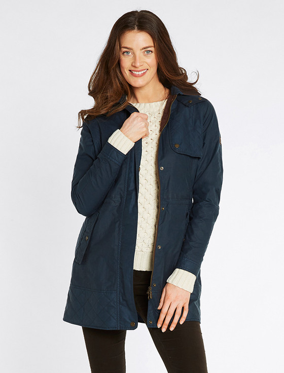 Aran Cashmere Radford Ladies Tweed Jacket - Storm Blue