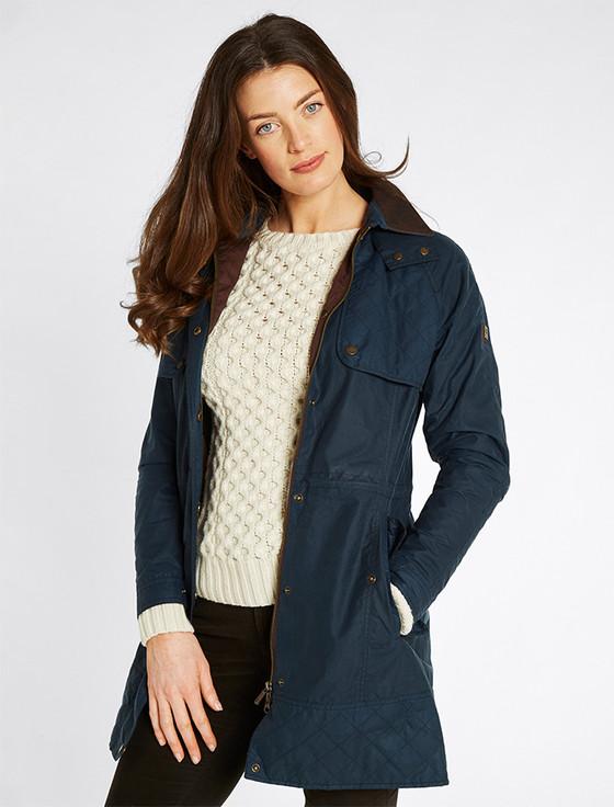 Aran Cashmere Radford Ladies Tweed Jacket - Storm Blue