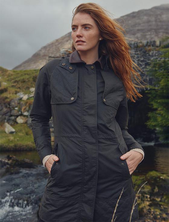 aran cashmere Radford Ladies Tweed Jacket - Verdigris