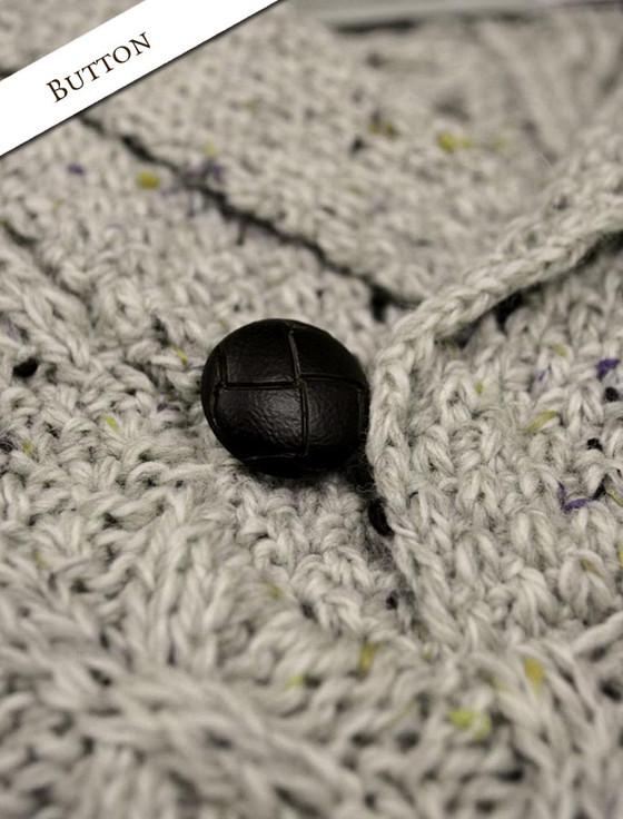 Aran Cashmere ‎S‎hawl Collar ‎Sw‎eater - One Button Fisherman Sweater