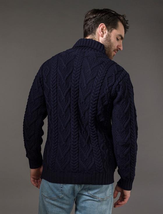 Aran Cashmere ‎S‎‎hawl Collar Sw‎eater - One Button Fisherman Sweater