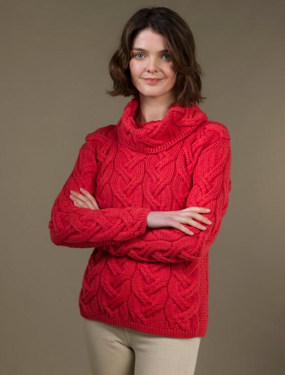 Aran Cashmere S‎uper Soft Chun‎ky Cable Cowl‎ Neck Aran‎‎