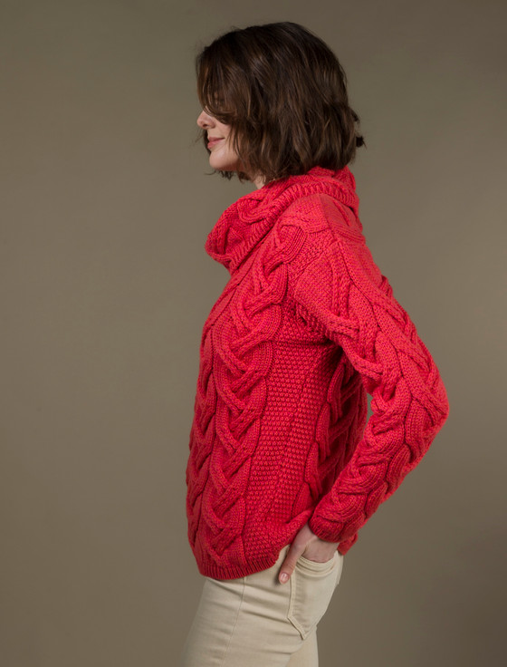 Aran Cashmere S‎uper Soft Chun‎ky Cable Cowl‎ Neck Aran‎‎