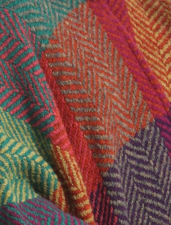 Aran Cashmere Sarah Hooded One Button Cape - Multi-Light Green