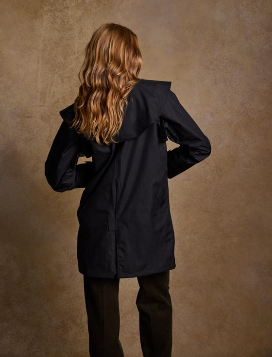 Aran Cashmere Skellig Ladies Waterproof 3/4 Coat - Black