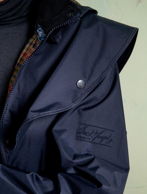 Aran Cashmere Skellig Ladies Waterproof 3/4 Coat - Navy