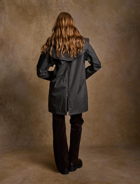 Aran Cashmere Skellig Ladies Waterproof 3/4 Coat - Olive