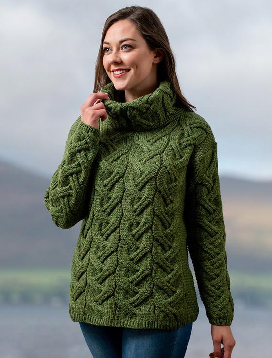 aran cashmere Super Soft Chunky Cable Cowl Neck Aran‎‎‎‎‎‎‎‎‎‎