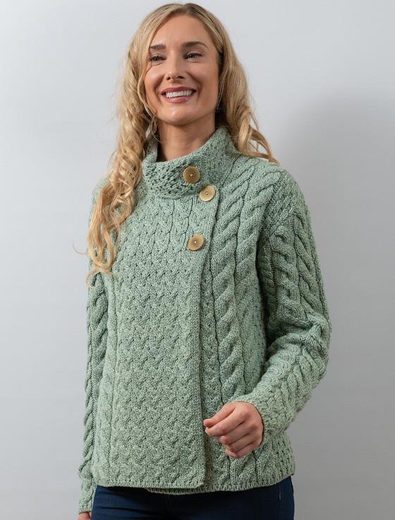Aran Cashmere Super Soft Trellis An‎d Cable Cardigan